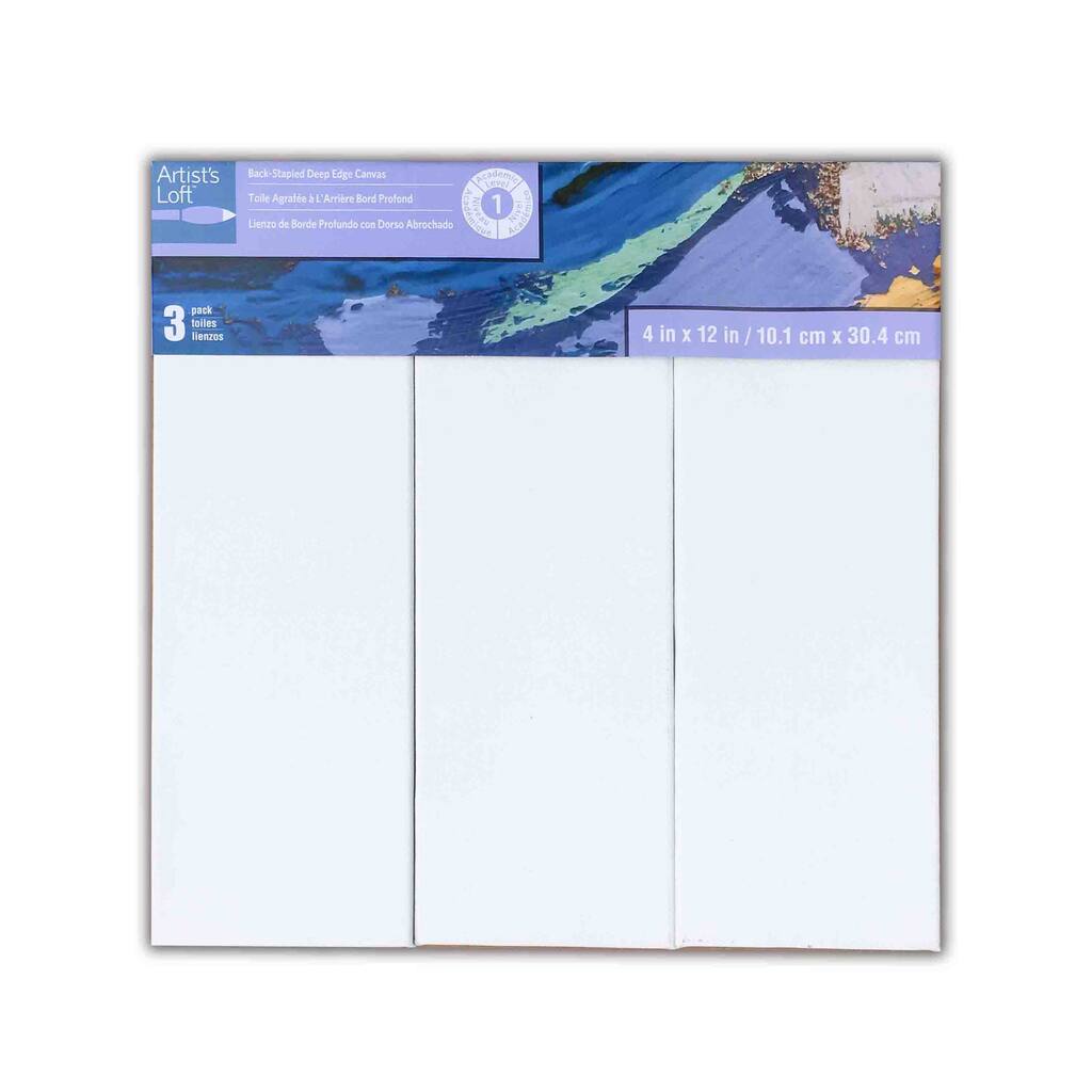 Buy The 3 Pack 4 X 12 Deco Canvas Level 1 By Artist S Loft At